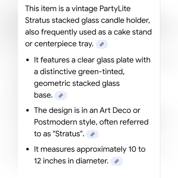 Partylite Beautiful GlassTray For Desserts, Cakes, Strawberries, Candles - Picture 6 of 8